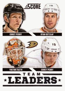 #551 Corey Perry / Ryan Getzlaf / Viktor Fasth - Anaheim Ducks - 2013-14 Score Hockey