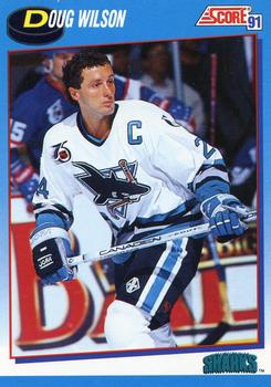 #551 Doug Wilson - San Jose Sharks - 1991-92 Score Canadian Bilingual Hockey