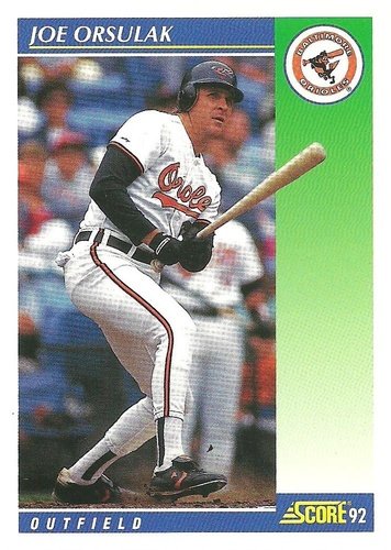 #551 Joe Orsulak - Baltimore Orioles - 1992 Score Baseball