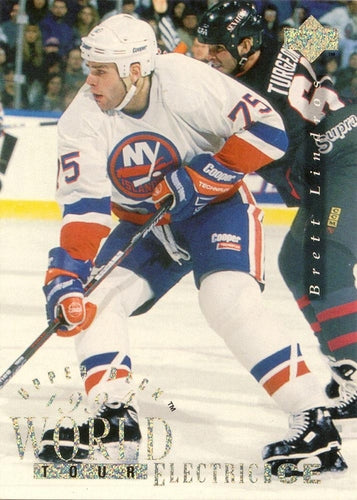 #551 Brett Lindros - New York Islanders - 1994-95 Upper Deck Hockey - Electric Ice