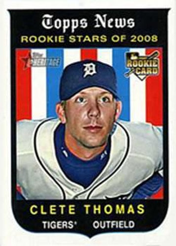 #551 Clete Thomas - Detroit Tigers - 2008 Topps Heritage Baseball