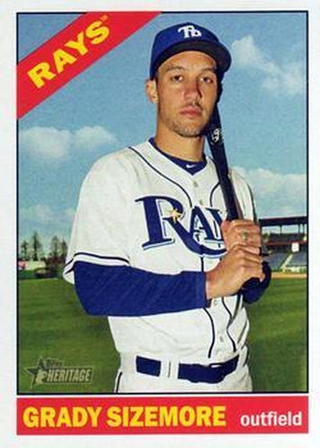 #551 Grady Sizemore - Tampa Bay Rays - 2015 Topps Heritage Baseball