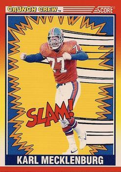 #551 Karl Mecklenburg - Denver Broncos - 1990 Score Football