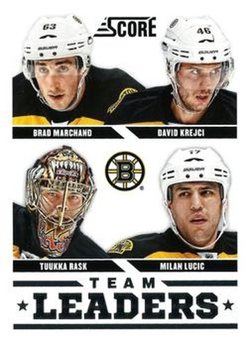 #552 Brad Marchand / David Krejci / Milan Lucic / Tuukka Rask - Boston Bruins - 2013-14 Score Hockey