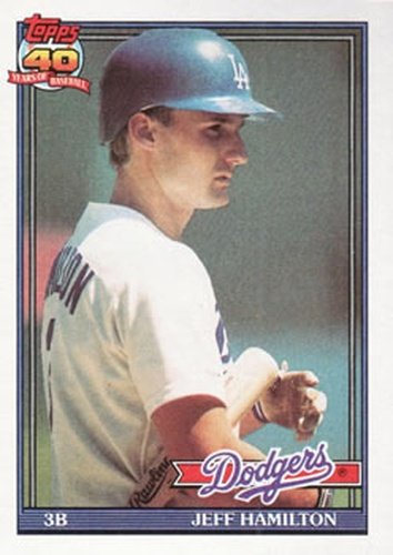 #552 Jeff Hamilton - Los Angeles Dodgers - 1991 Topps Baseball
