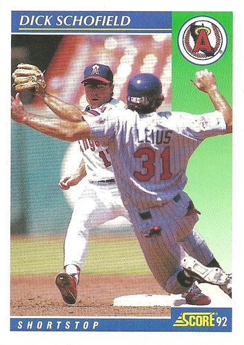 #552 Dick Schofield - California Angels - 1992 Score Baseball