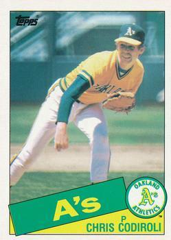 #552 Chris Codiroli - Oakland Athletics - 1985 Topps Baseball