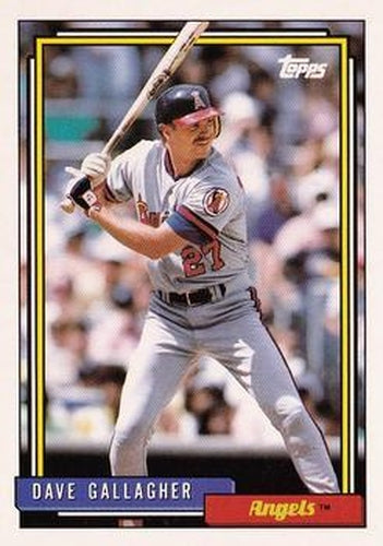 #552 Dave Gallagher - California Angels - 1992 Topps Baseball