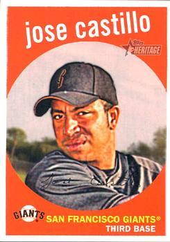 #552 Jose Castillo - San Francisco Giants - 2008 Topps Heritage Baseball