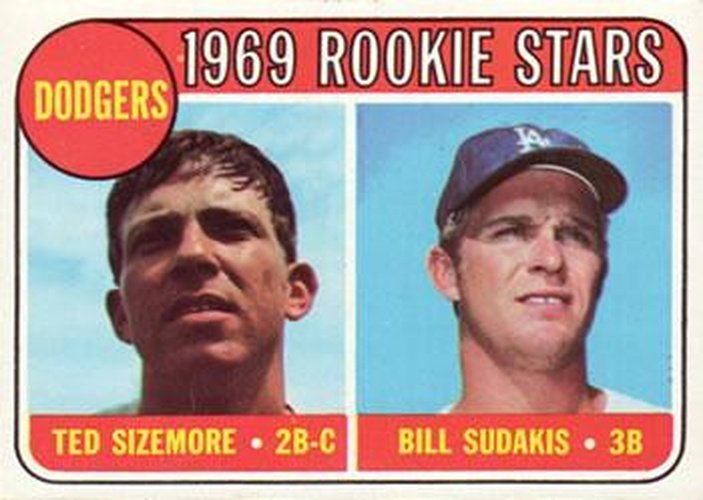 #552 Dodgers 1969 Rookie Stars Ted Sizemore / Bill Sudakis - Los Angeles Dodgers - 1969 Topps Baseball