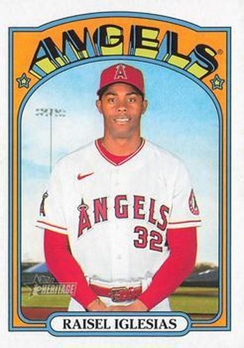 #552 Raisel Iglesias - Los Angeles Angels - 2021 Topps Heritage Baseball