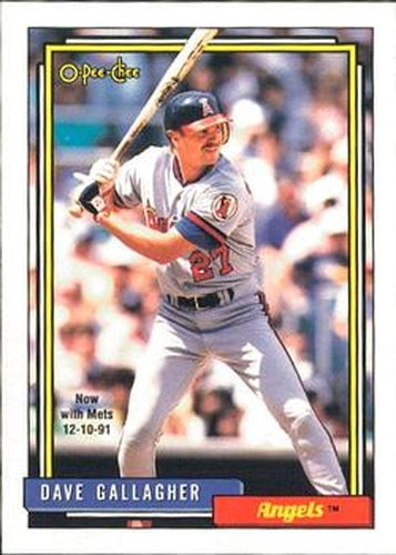 #552 Dave Gallagher - New York Mets - 1992 O-Pee-Chee Baseball