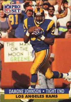 #552 Damone Johnson - Los Angeles Rams - 1991 Pro Set Football
