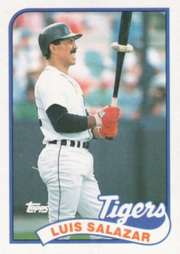 #553 Luis Salazar - Detroit Tigers - 1989 Topps Baseball