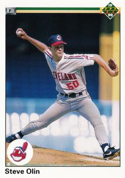 #553 Steve Olin - Cleveland Indians - 1990 Upper Deck Baseball