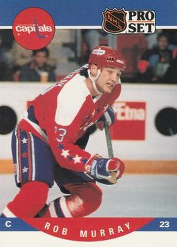 #553 Rob Murray - Washington Capitals - 1990-91 Pro Set Hockey