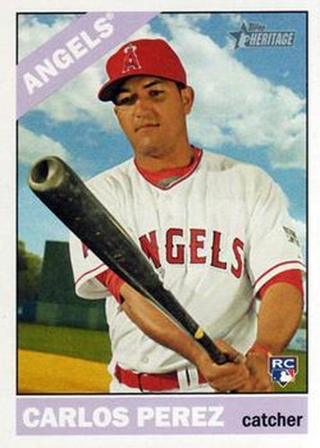 #553 Carlos Perez - Los Angeles Angels - 2015 Topps Heritage Baseball