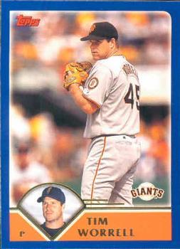 #553 Tim Worrell - San Francisco Giants - 2003 Topps Baseball