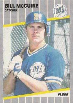 #553 Bill McGuire - Seattle Mariners - 1989 Fleer Baseball