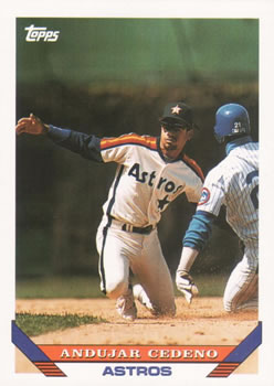#553 Andujar Cedeno - Houston Astros - 1993 Topps Baseball