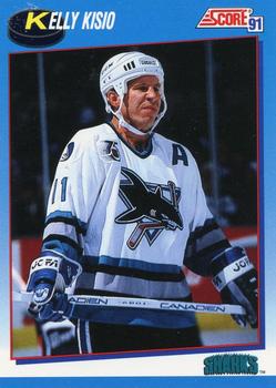 #553 Kelly Kisio - San Jose Sharks - 1991-92 Score Canadian Bilingual Hockey