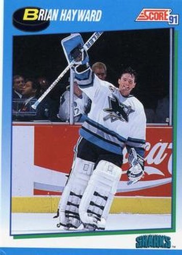 #554 Brian Hayward - San Jose Sharks - 1991-92 Score Canadian Hockey