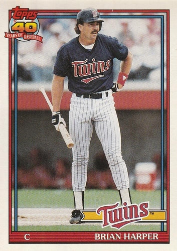 #554 Brian Harper - Minnesota Twins - 1991 O-Pee-Chee Baseball