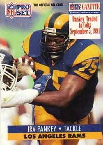 #554 Irv Pankey - Indianapolis Colts - 1991 Pro Set Football