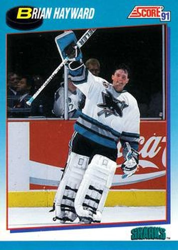 #554 Brian Hayward - San Jose Sharks - 1991-92 Score Canadian Bilingual Hockey