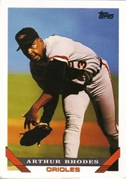 #554 Arthur Rhodes - Baltimore Orioles - 1993 Topps Baseball