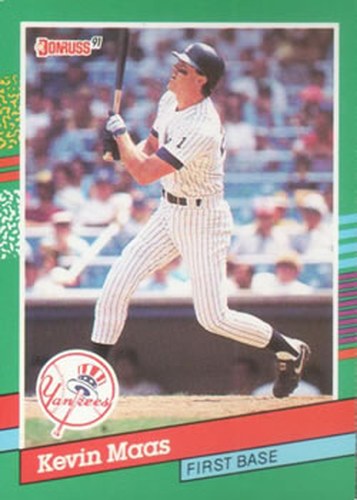 #554 Kevin Maas - New York Yankees - 1991 Donruss Baseball