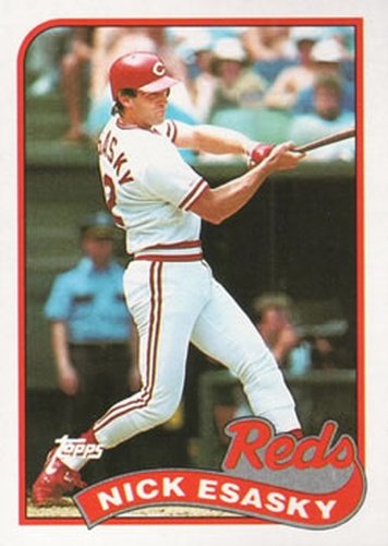 #554 Nick Esasky - Cincinnati Reds - 1989 Topps Baseball