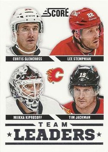 #554 Curtis Glencross / Lee Stempniak / Miikka Kiprusoff / Tim Jackman - Calgary Flames - 2013-14 Score Hockey