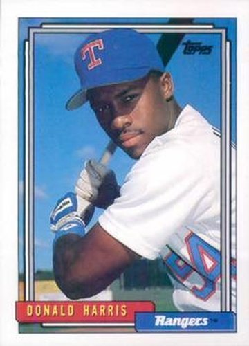 #554 Donald Harris - Texas Rangers - 1992 Topps Baseball
