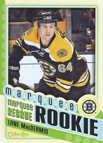 #554 Lane MacDermid - Boston Bruins - 2012-13 O-Pee-Chee Hockey