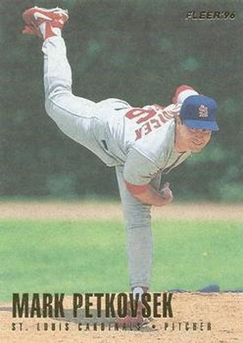 #554 Mark Petkovsek - St. Louis Cardinals - 1996 Fleer Baseball