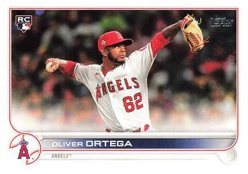 #554 Oliver Ortega - Los Angeles Angels - 2022 Topps Baseball