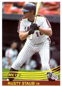 #554 Rusty Staub - New York Mets - 1984 Donruss Baseball