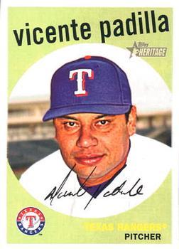 #554 Vicente Padilla - Texas Rangers - 2008 Topps Heritage Baseball
