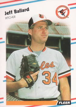 #554 Jeff Ballard - Baltimore Orioles - 1988 Fleer Baseball