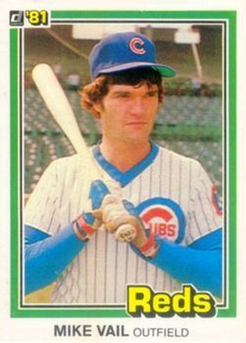 #554a Mike Vail - Cincinnati Reds - 1981 Donruss Baseball