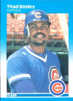 #555 Thad Bosley - Chicago Cubs - 1987 Fleer Baseball