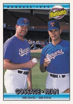#555 Rich Gossage / Nolan Ryan - Texas Rangers - 1992 Donruss Baseball