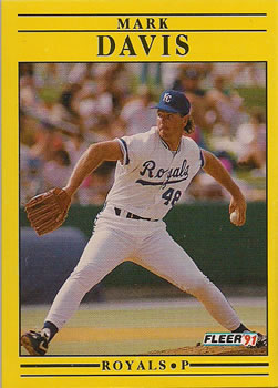#555 Mark Davis - Kansas City Royals - 1991 Fleer Baseball