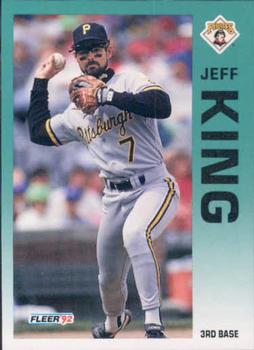 #555 Jeff King - Pittsburgh Pirates - 1992 Fleer Baseball