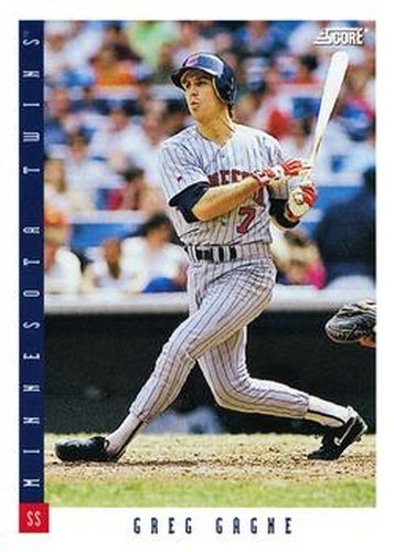 #555 Greg Gagne - Minnesota Twins - 1993 Score Baseball
