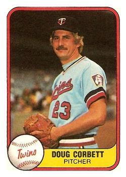 #555 Doug Corbett - Minnesota Twins - 1981 Fleer Baseball