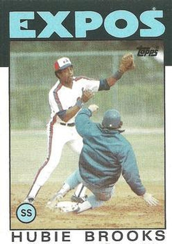 #555 Hubie Brooks - Montreal Expos - 1986 Topps Baseball