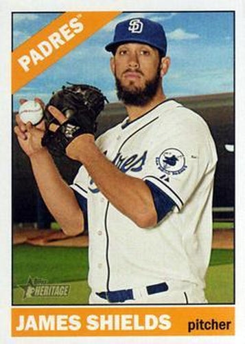 #555 James Shields - San Diego Padres - 2015 Topps Heritage Baseball