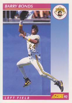 #555 Barry Bonds - Pittsburgh Pirates - 1992 Score Baseball